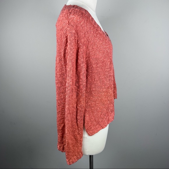 Like NEW-Somedays Lovin, V-neck Sweater, Long Back/Crop Front, See-Thru, XS - Picture 3 of 16